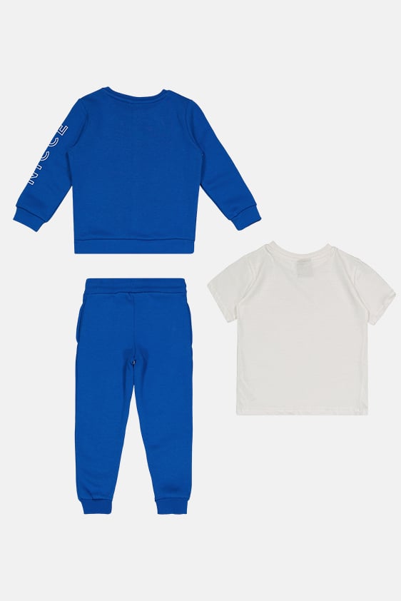 Nicce Toddlers Boy 3 Pcs Brand Logo T-Shirt, Sweatshirt And Sweatpants Set, Multicolor - Image 3